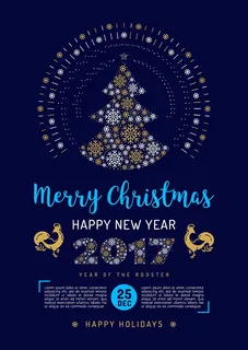 圣诞节简约海报