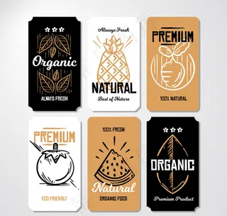有机食物卡片