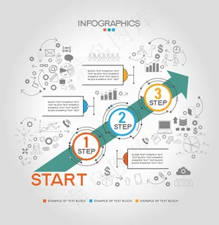 抽象箭头图表模板 抽象箭头图表模板