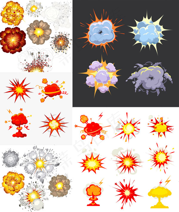 爆炸设计矢量eps,ai矢量模版下载