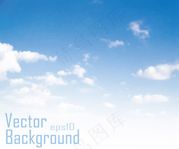 蓝白云大自然