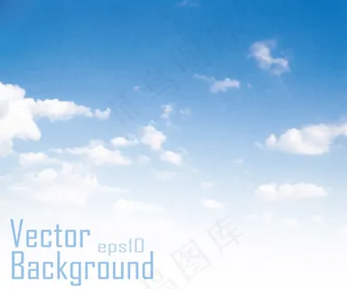 蓝白云大自然