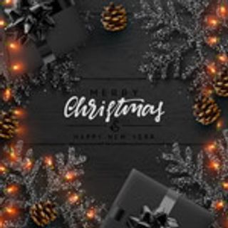 松枝圣诞新年贺卡