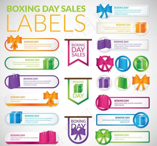 节日销售标签矢量,免抠元素ai矢量模版下载