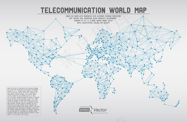 信息网络地图eps,ai矢量模版下载