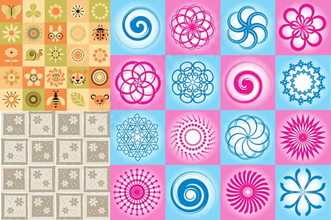 花纹图案格子背景,背景元素 花纹图案格子背景,背景元素