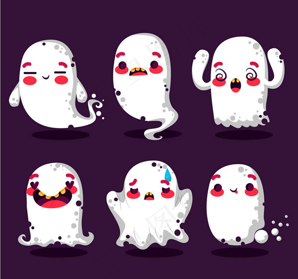万圣节卡通幽灵