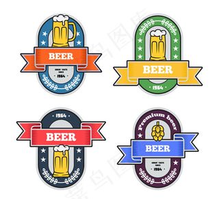 彩色啤酒标签