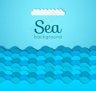 蓝色海浪剪贴画