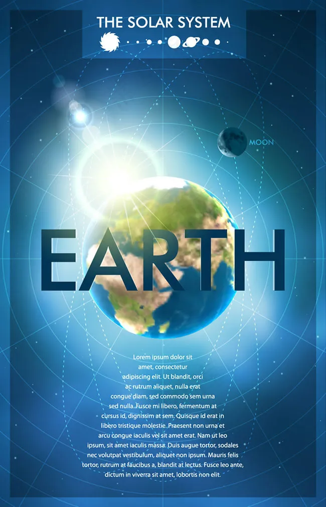 科技星球海报eps,ai矢量模版下载