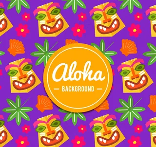 面具和树叶背景