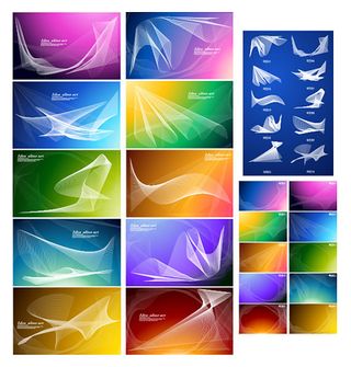 矢量幻彩背景,背景元素