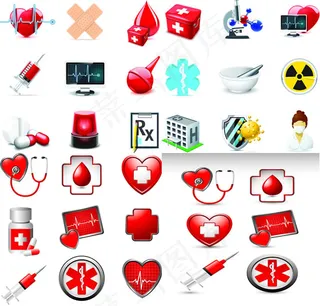 医疗救治图标,免抠元素