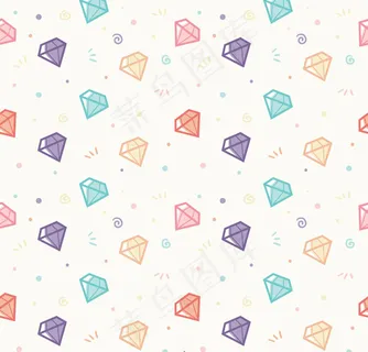 彩色钻石无缝背景