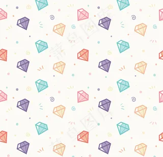 彩色钻石无缝背景