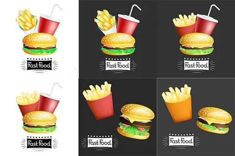 薯条与汉堡快餐 薯条与汉堡快餐