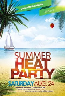 夏日海滨派对海报