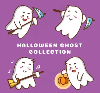 可爱万圣节幽灵