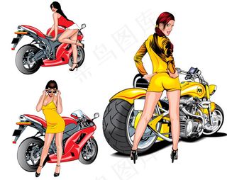 性感美女与跑车