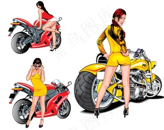 性感美女与跑车