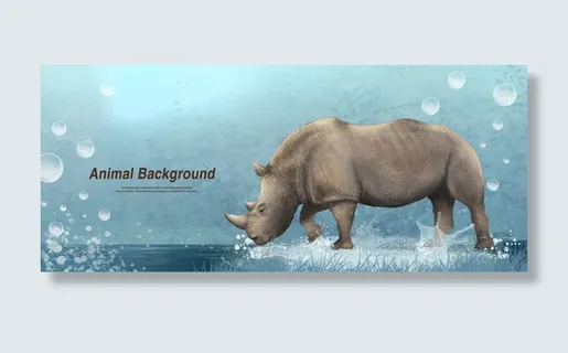 踏水的犀牛