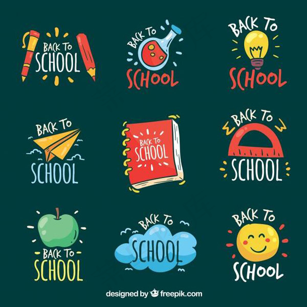 学校返校徽章eps,ai矢量模版下载
