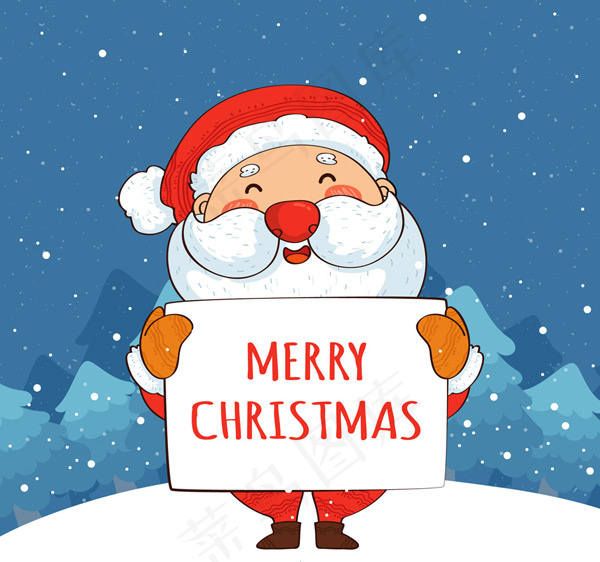 雪地里的圣诞老人