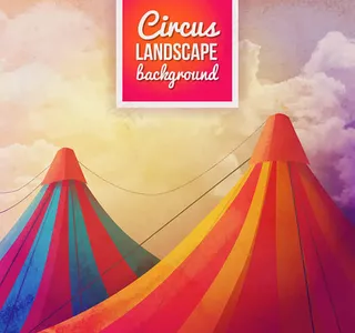 马戏团帐篷矢量