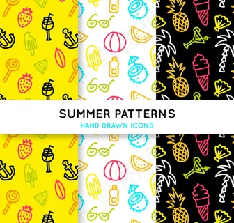 夏季元素无缝背景