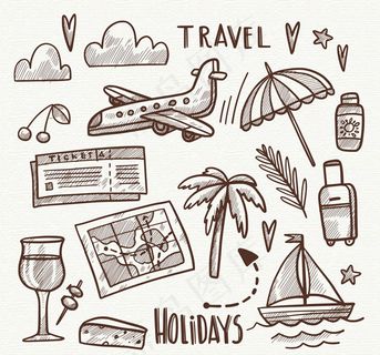 假期旅行元素