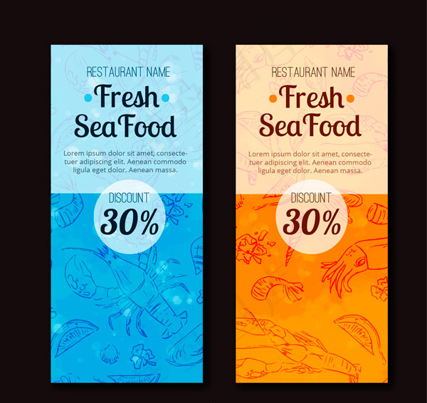 餐馆折扣bannerai矢量模版下载
