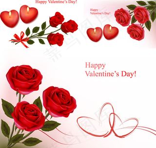 情人节吊旗矢量