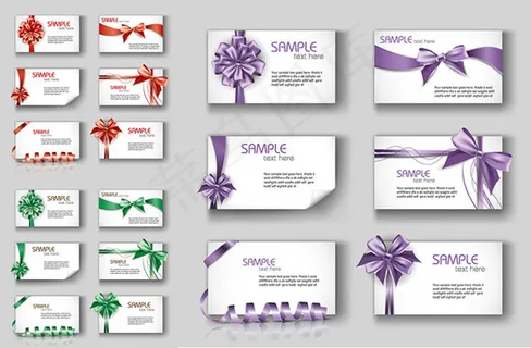 蝴蝶结丝带卡片