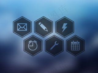 六角图标,免抠元素