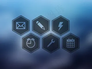 六角图标,免抠元素