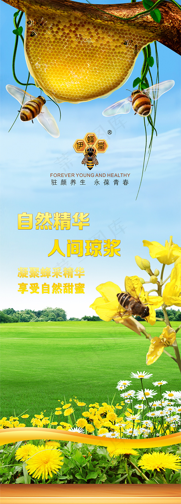 天然蜂蜜海报(3346X9291(DPI:100))psd模版下载