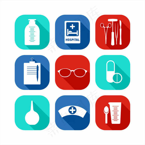 医疗元素图标,免抠元素