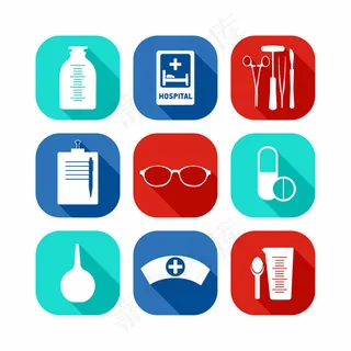 医疗元素图标,免抠元素