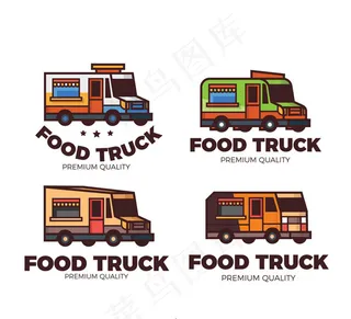 彩色快餐车标志