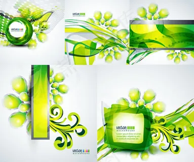 绿色立体花纹背景,背景元素 绿色立体花纹背景,背景元素