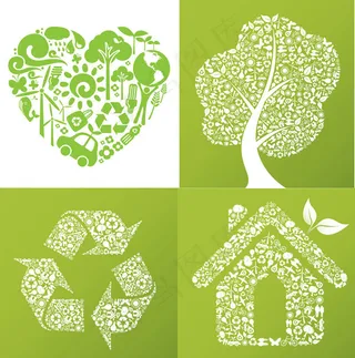 生态环保创意图标,免抠元素