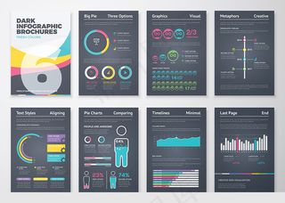 黑色ppt信息图表