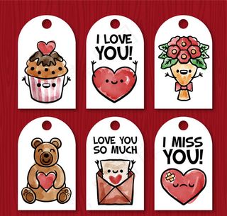 彩绘情人节吊牌