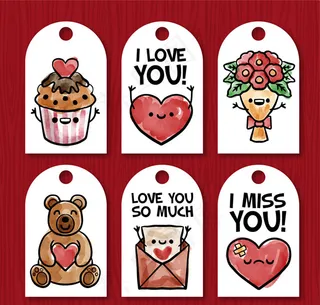 彩绘情人节吊牌