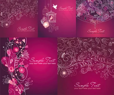 紫色浪漫花纹背景,背景元素 紫色浪漫花纹背景,背景元素