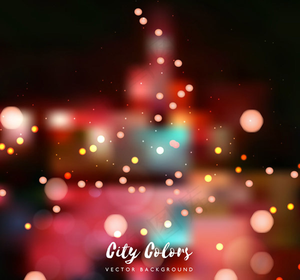 梦幻城市光晕背景