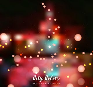 梦幻城市光晕背景