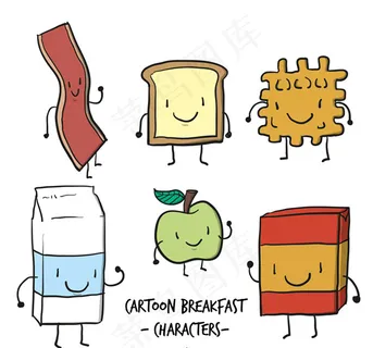 可爱早餐食物
