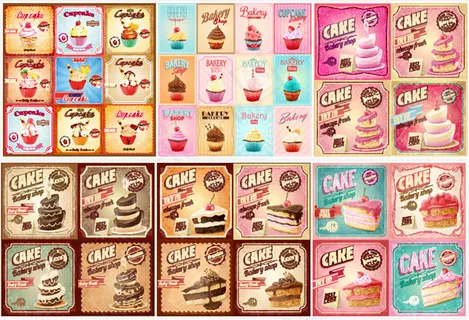 复古甜品海报 复古甜品海报