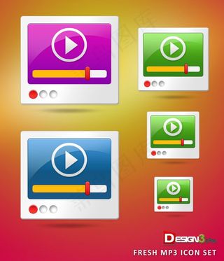 MP3网页图标,免抠元素